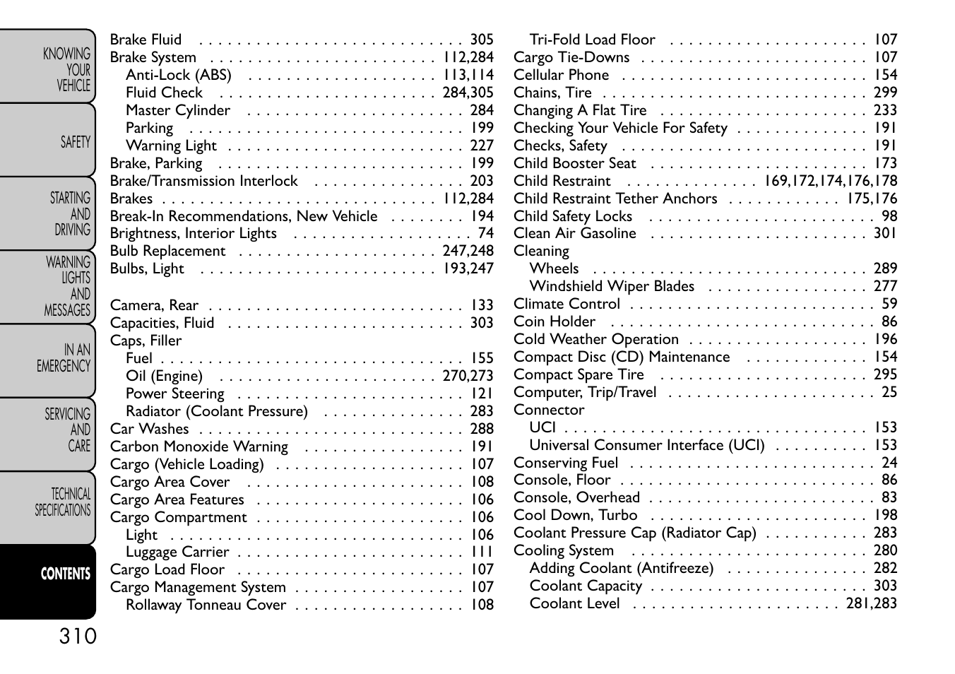 FIAT Freemont User Manual | Page 316 / 332