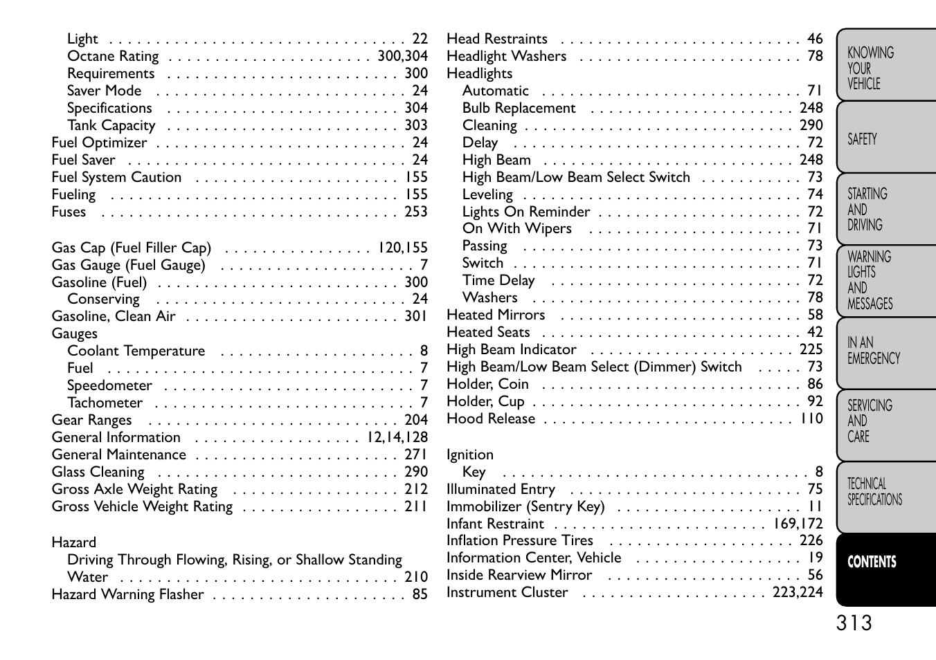 FIAT Freemont User Manual | Page 319 / 332