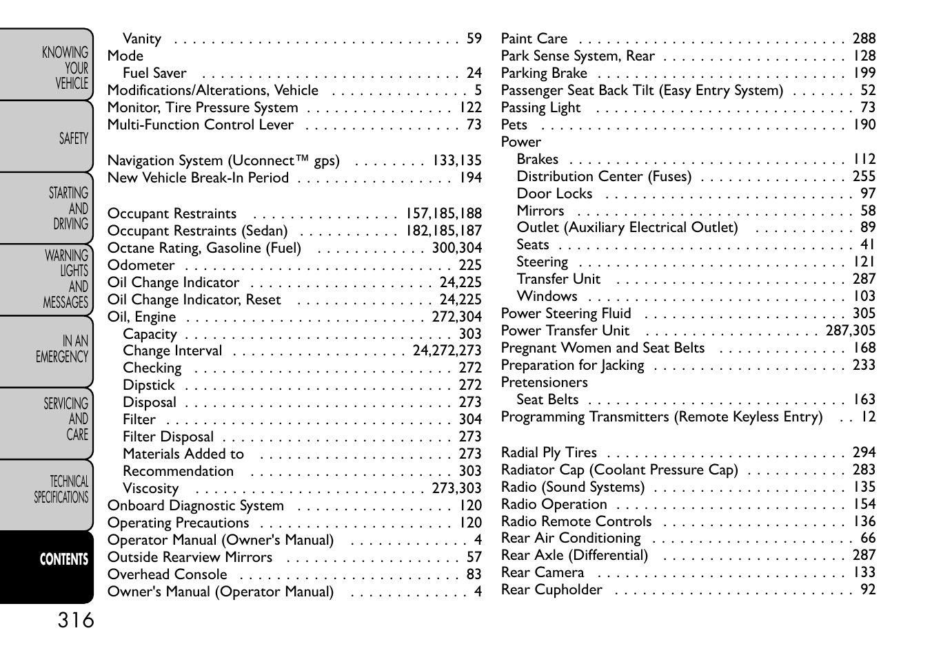 FIAT Freemont User Manual | Page 322 / 332