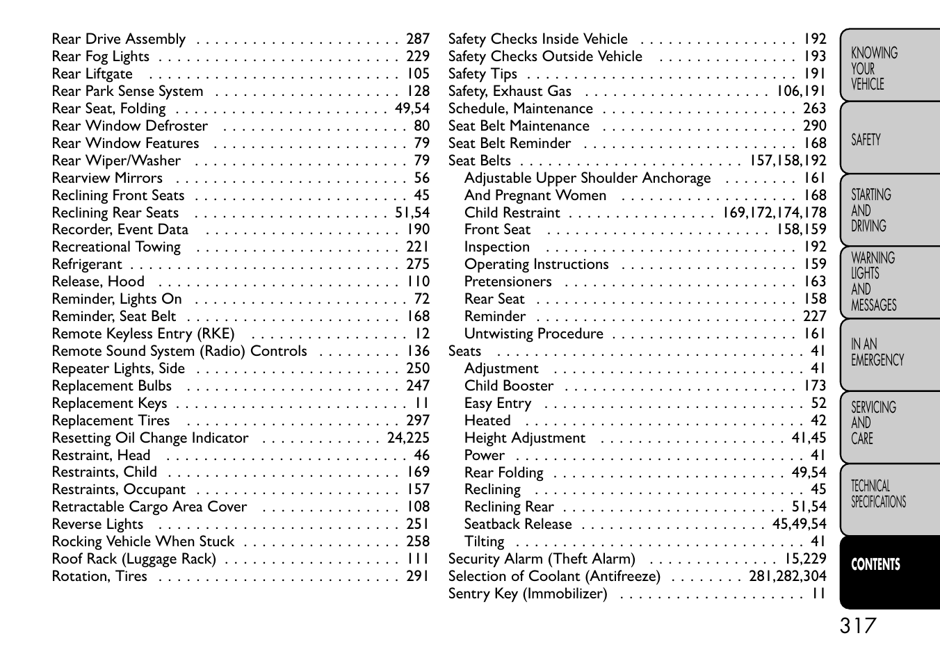 FIAT Freemont User Manual | Page 323 / 332