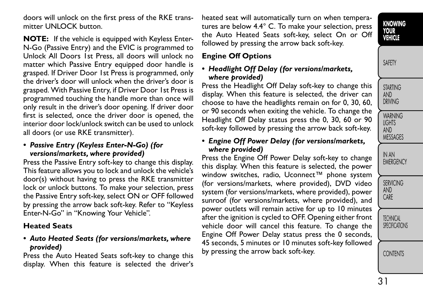 FIAT Freemont User Manual | Page 37 / 332