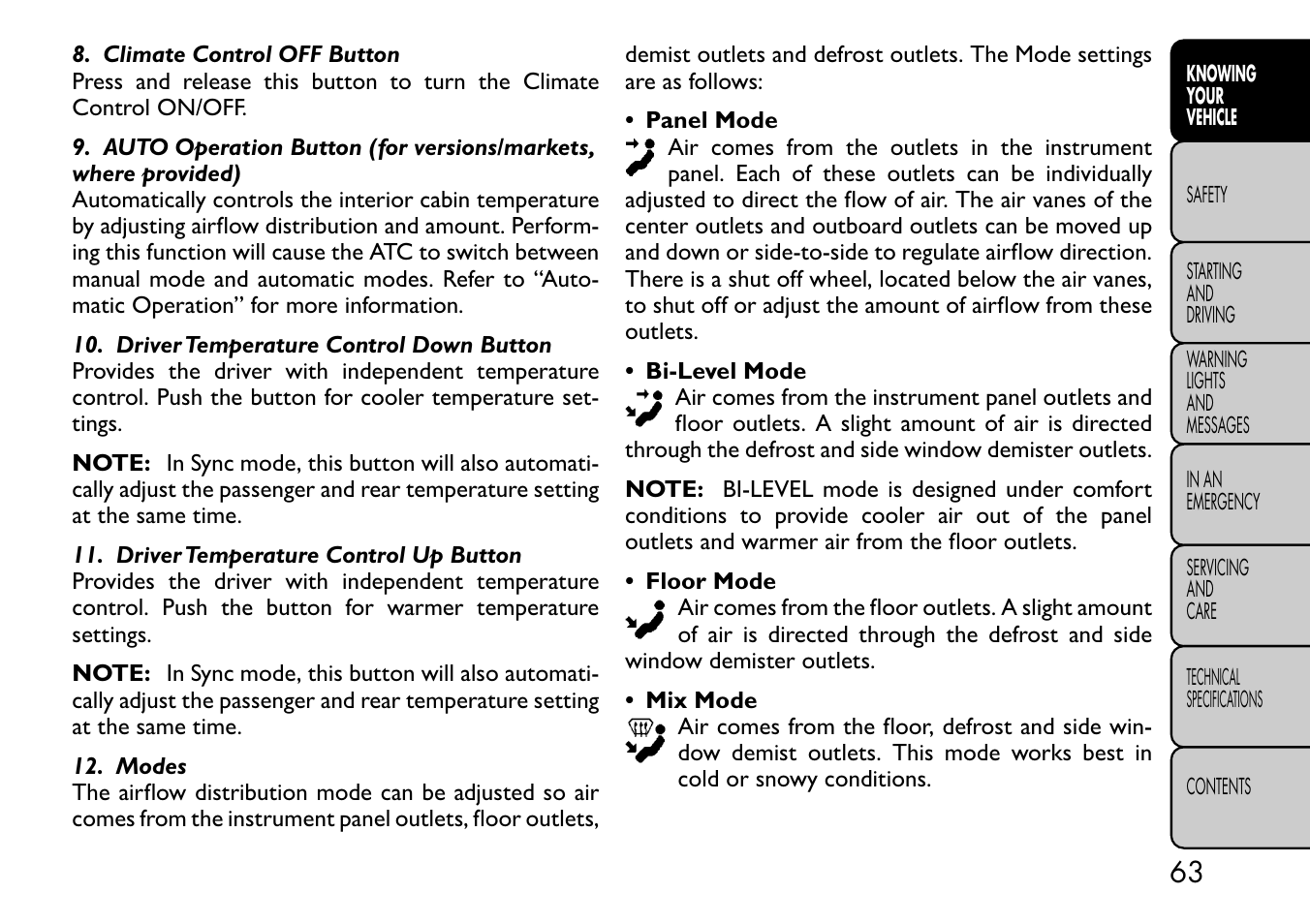 FIAT Freemont User Manual | Page 69 / 332