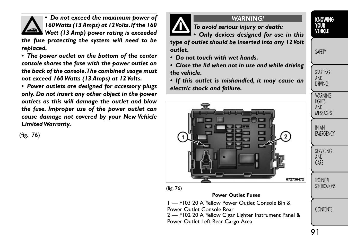 FIAT Freemont User Manual | Page 97 / 332