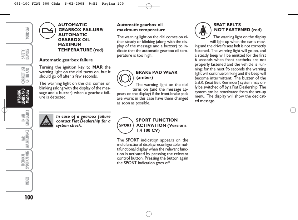 FIAT 500 User Manual | Page 101 / 178