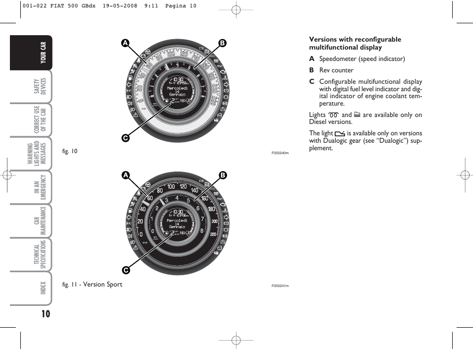 FIAT 500 User Manual | Page 11 / 178