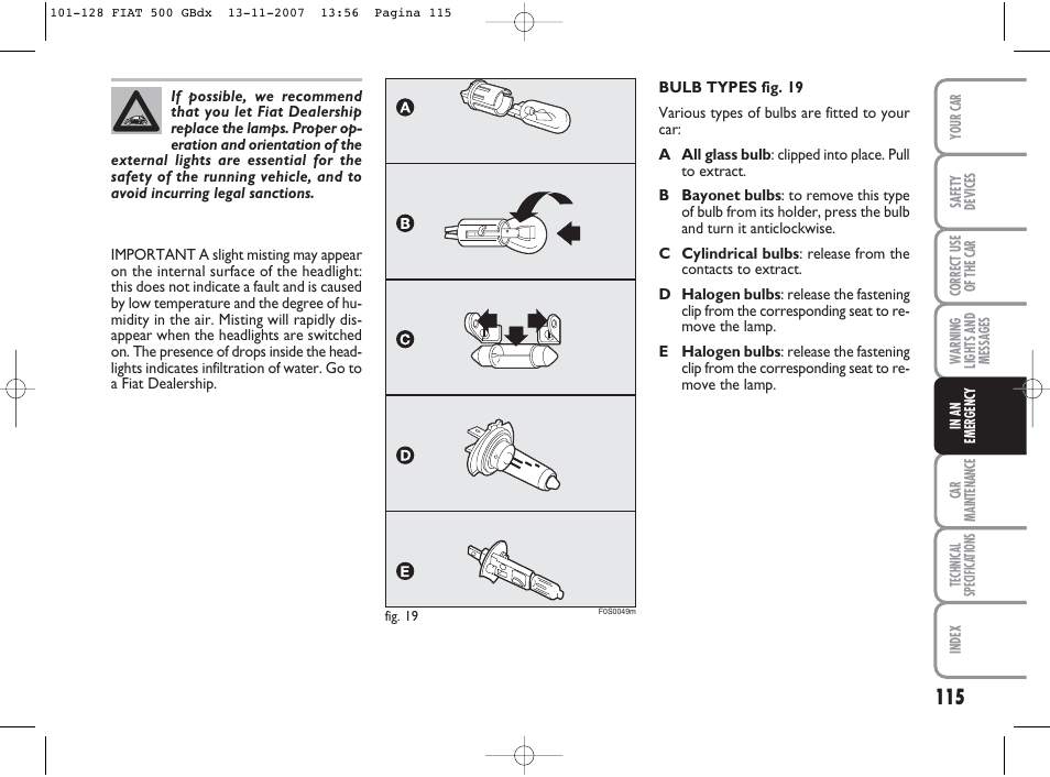 FIAT 500 User Manual | Page 116 / 178