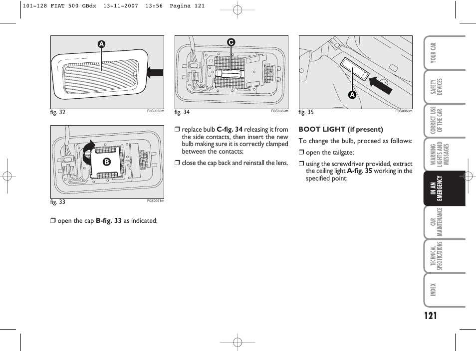 FIAT 500 User Manual | Page 122 / 178