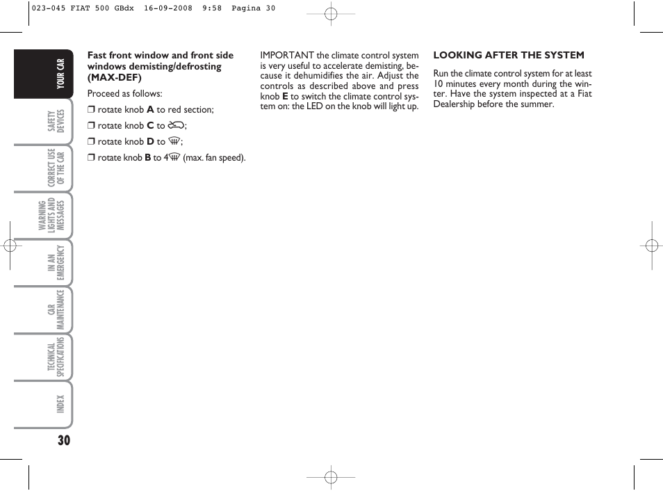 FIAT 500 User Manual | Page 31 / 178