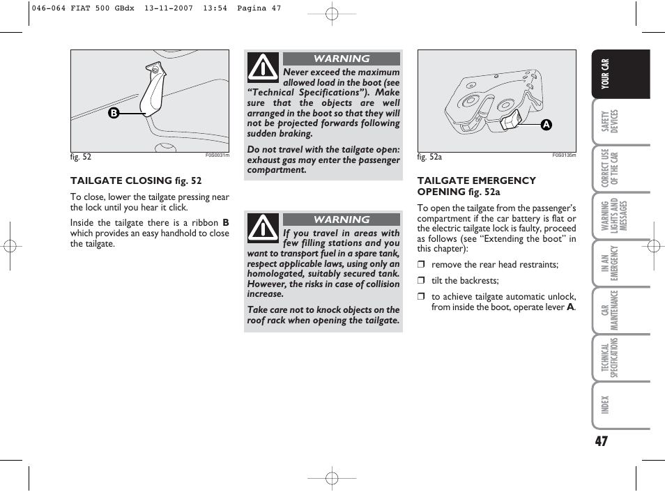 FIAT 500 User Manual | Page 48 / 178