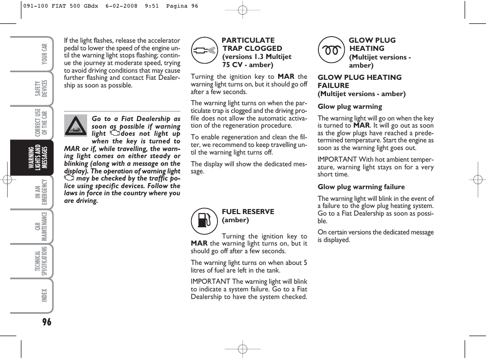 FIAT 500 User Manual | Page 97 / 178