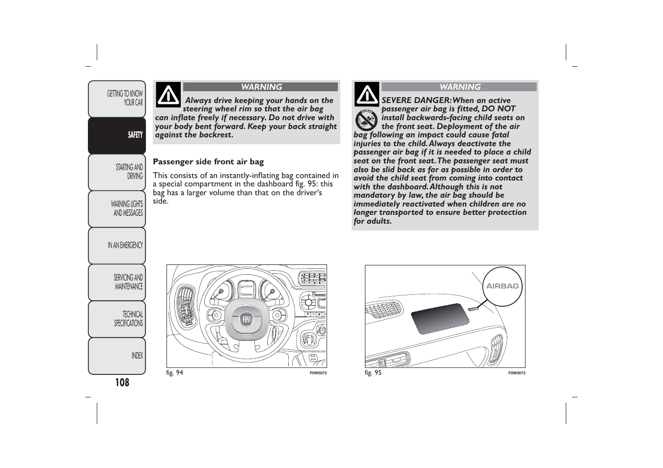 FIAT Panda User Manual | Page 112 / 268