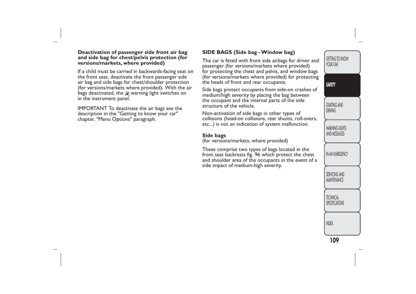 FIAT Panda User Manual | Page 113 / 268