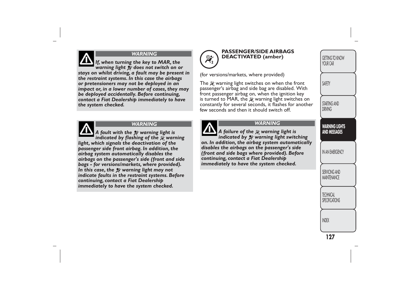 FIAT Panda User Manual | Page 131 / 268