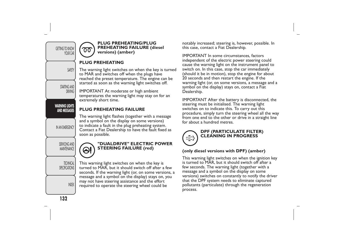 FIAT Panda User Manual | Page 136 / 268