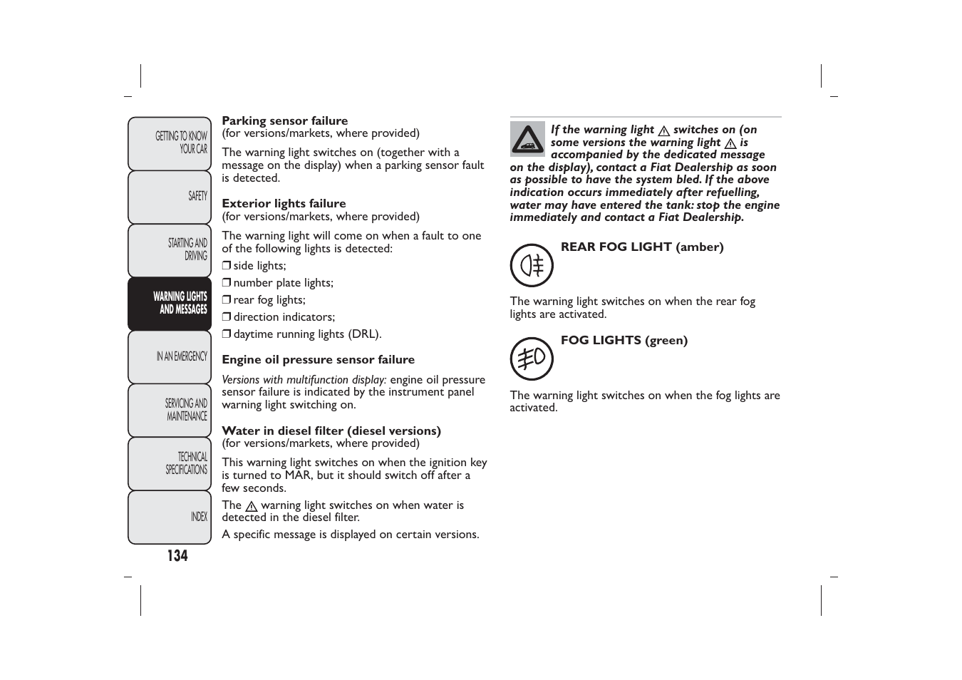 FIAT Panda User Manual | Page 138 / 268