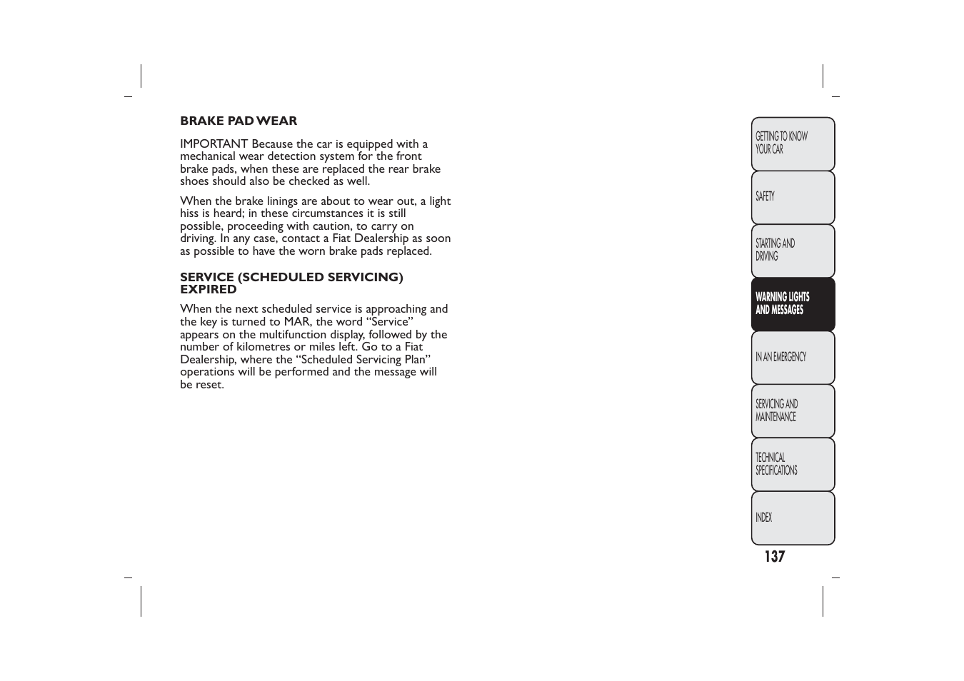 FIAT Panda User Manual | Page 141 / 268