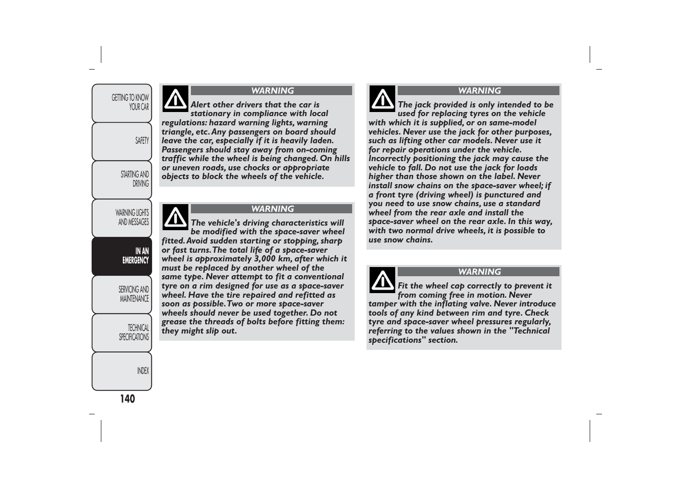 FIAT Panda User Manual | Page 144 / 268