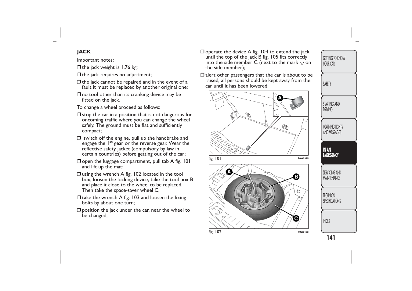 FIAT Panda User Manual | Page 145 / 268