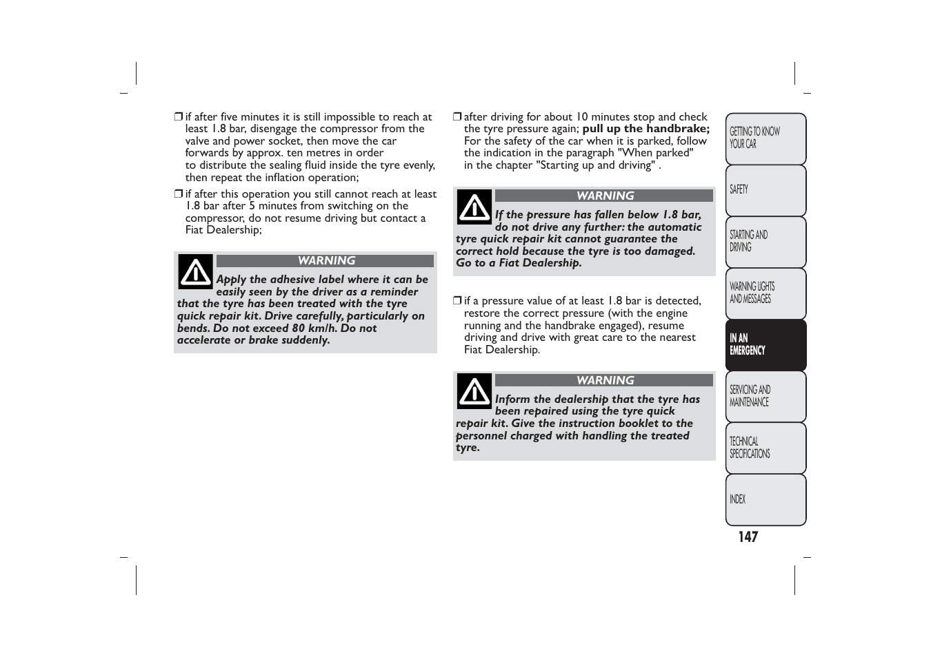 FIAT Panda User Manual | Page 151 / 268