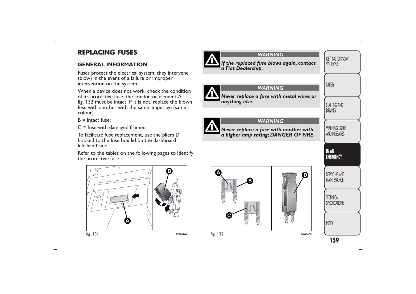 FIAT Panda User Manual | Page 163 / 268