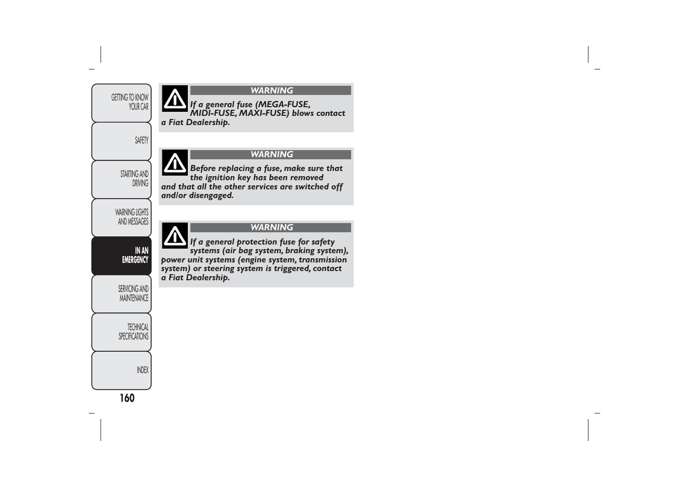 FIAT Panda User Manual | Page 164 / 268