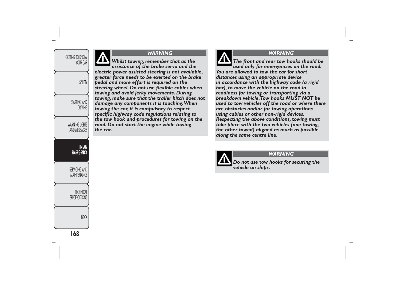 FIAT Panda User Manual | Page 172 / 268