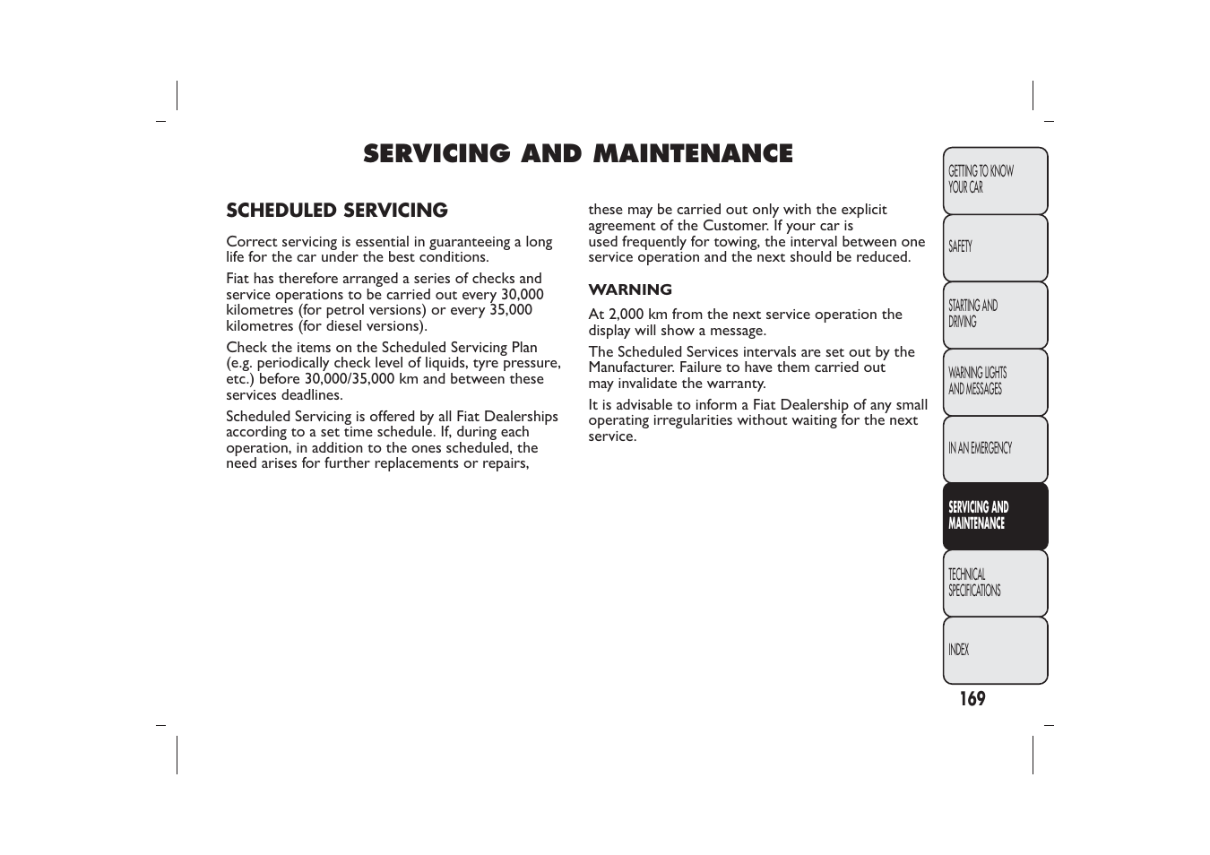 Servicing and maintenance | FIAT Panda User Manual | Page 173 / 268