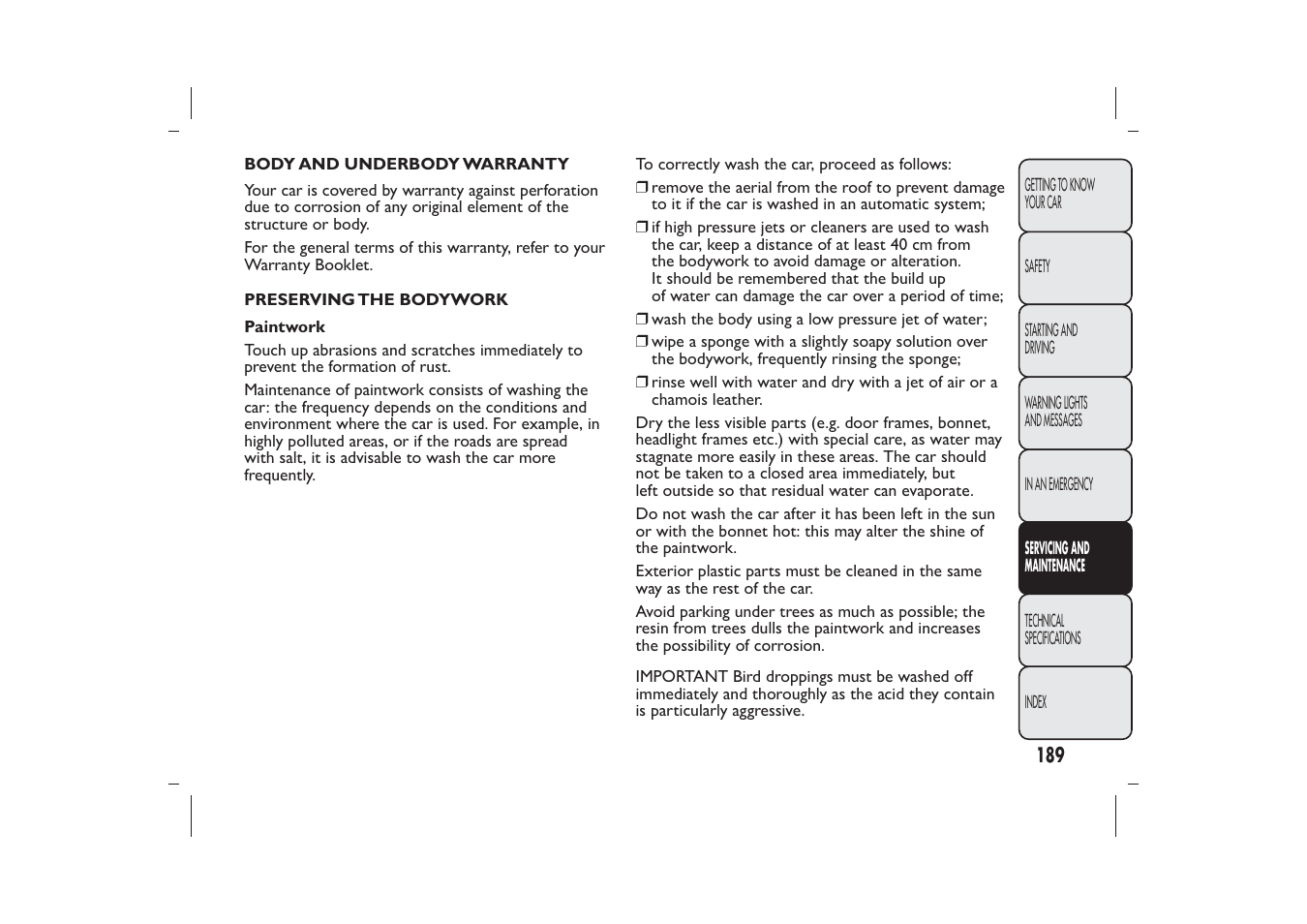 FIAT Panda User Manual | Page 193 / 268