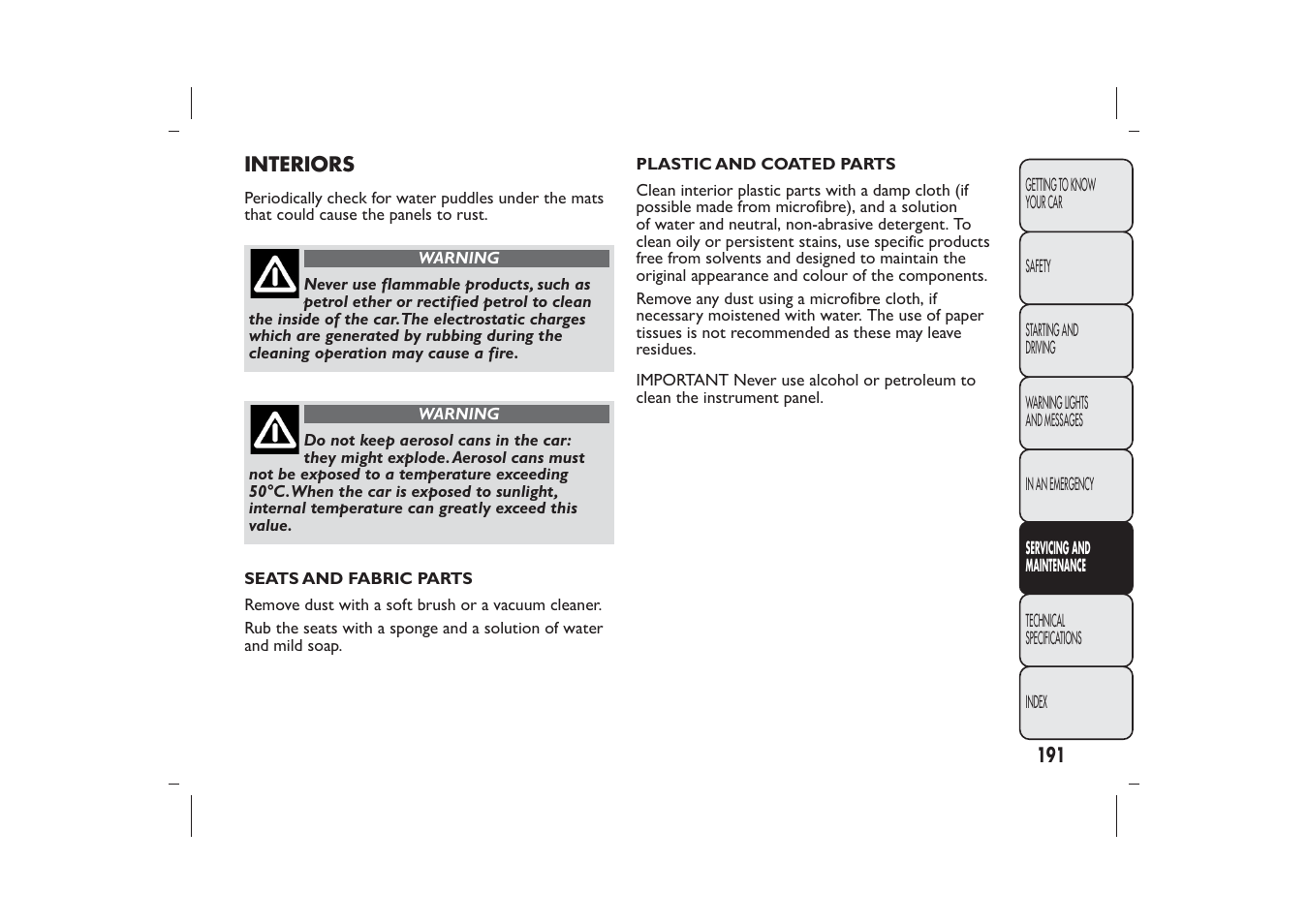 FIAT Panda User Manual | Page 195 / 268