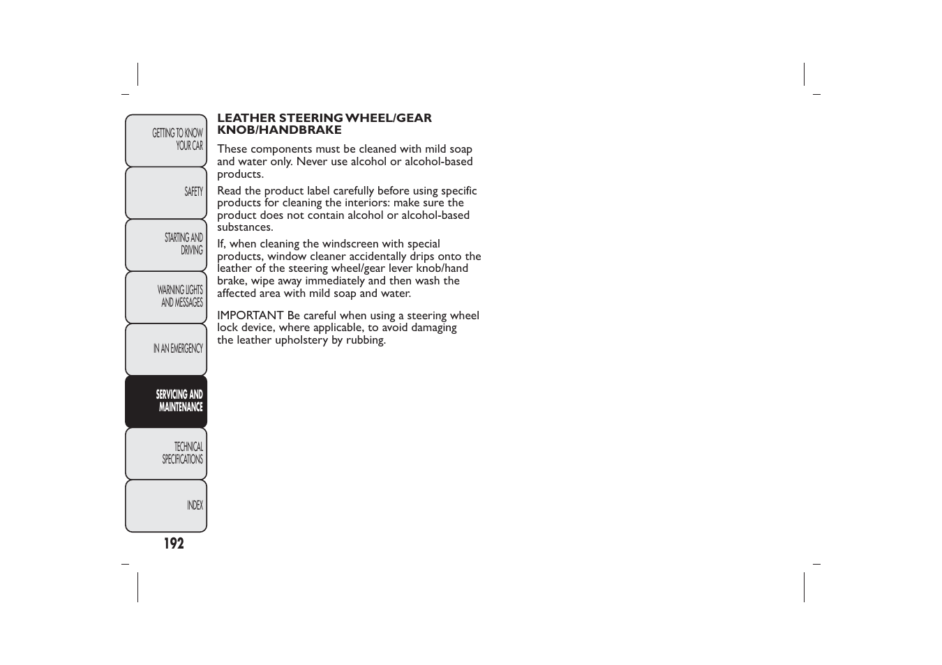 FIAT Panda User Manual | Page 196 / 268