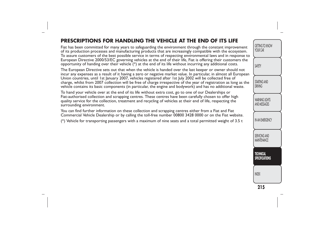 FIAT Panda User Manual | Page 219 / 268