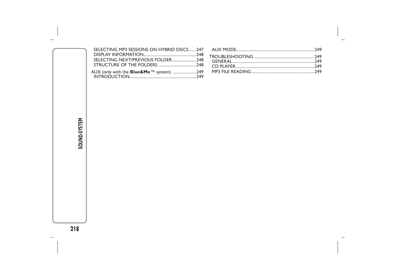 FIAT Panda User Manual | Page 222 / 268