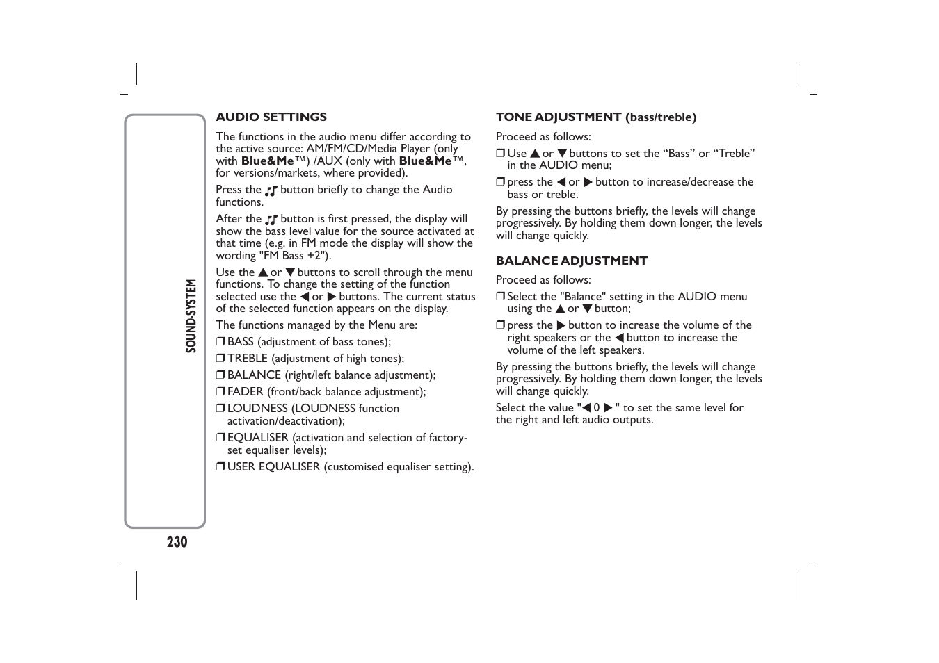 FIAT Panda User Manual | Page 234 / 268