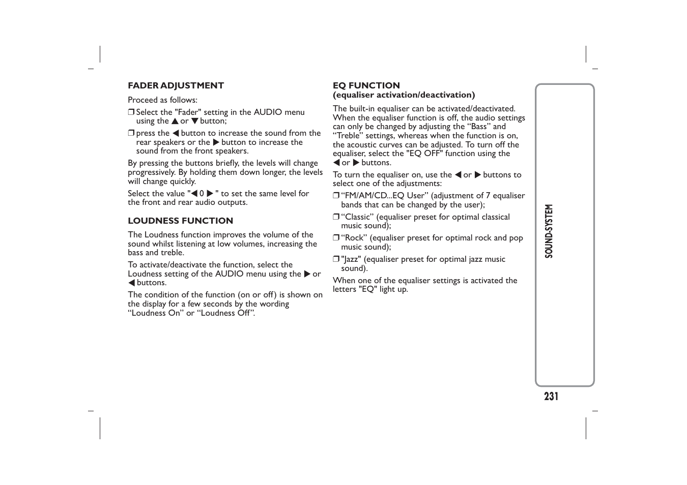 FIAT Panda User Manual | Page 235 / 268