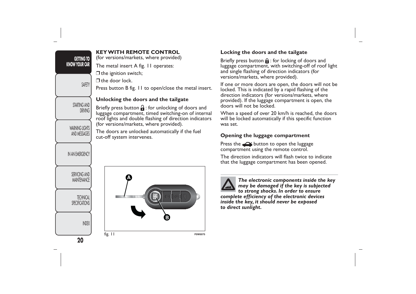 FIAT Panda User Manual | Page 24 / 268