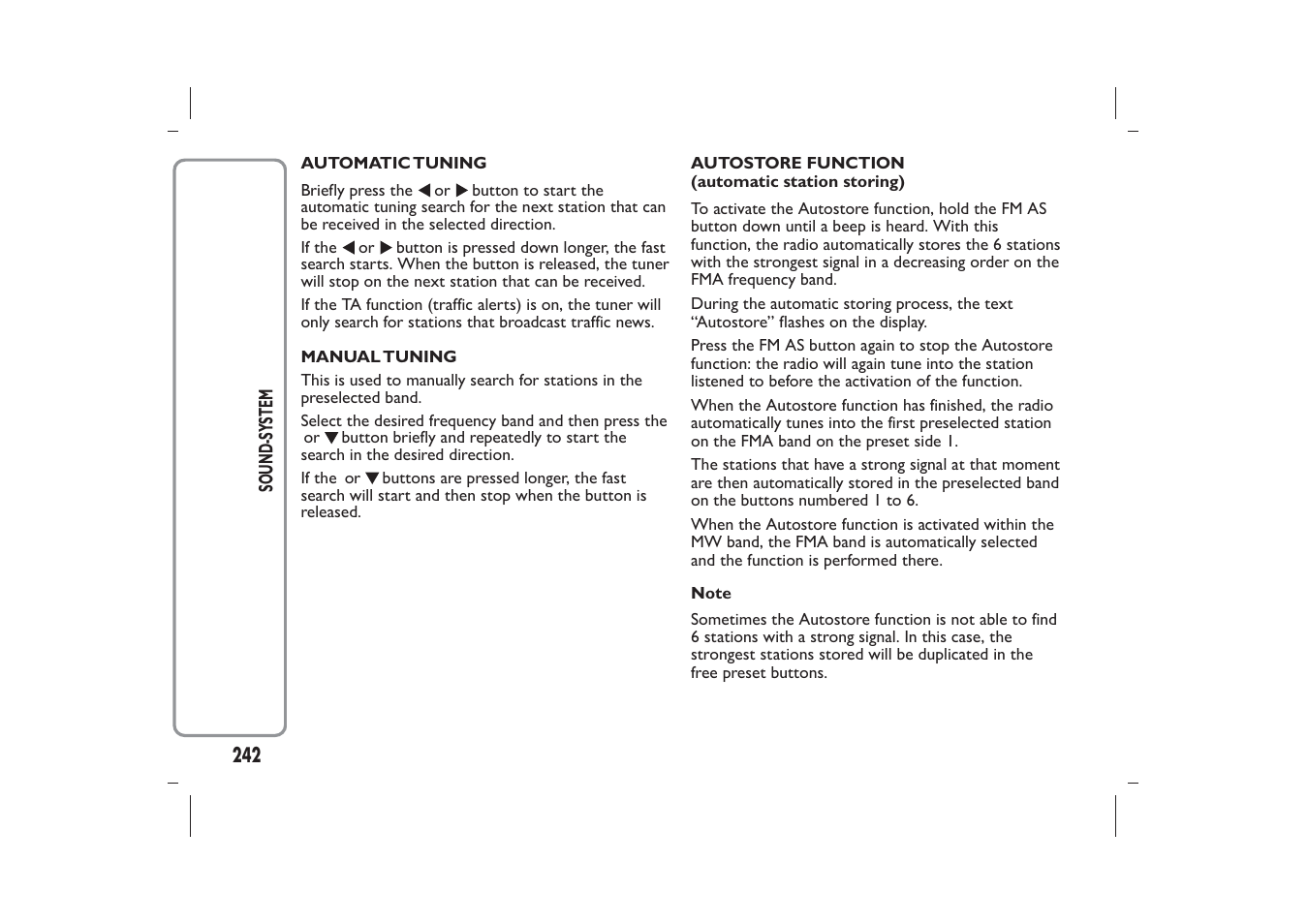 FIAT Panda User Manual | Page 246 / 268