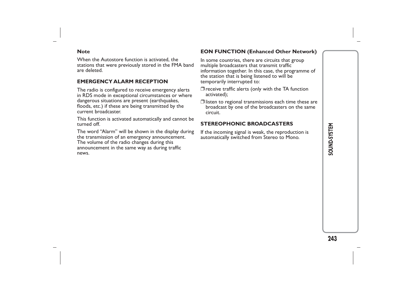 FIAT Panda User Manual | Page 247 / 268