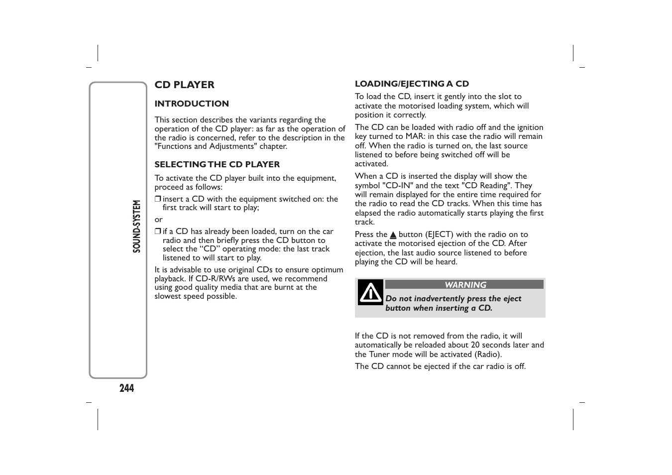 FIAT Panda User Manual | Page 248 / 268