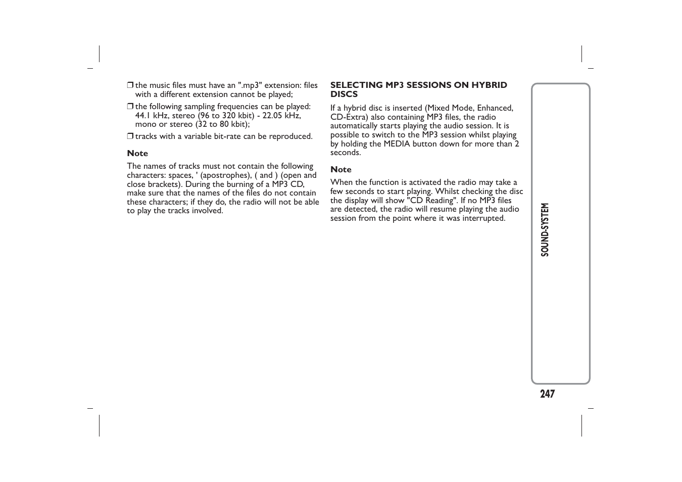 FIAT Panda User Manual | Page 251 / 268