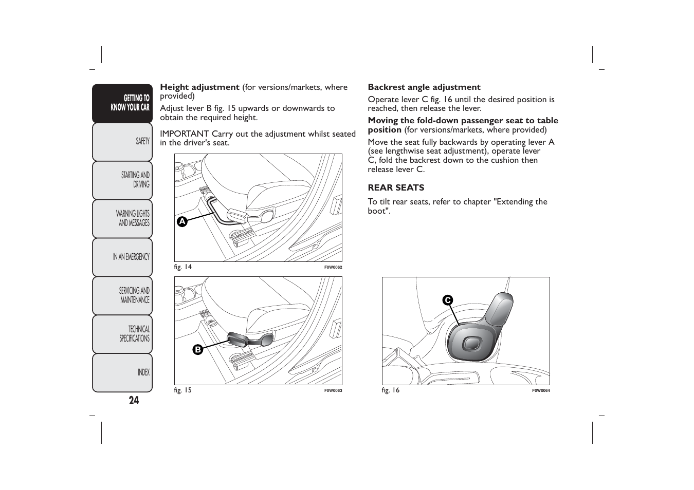 FIAT Panda User Manual | Page 28 / 268