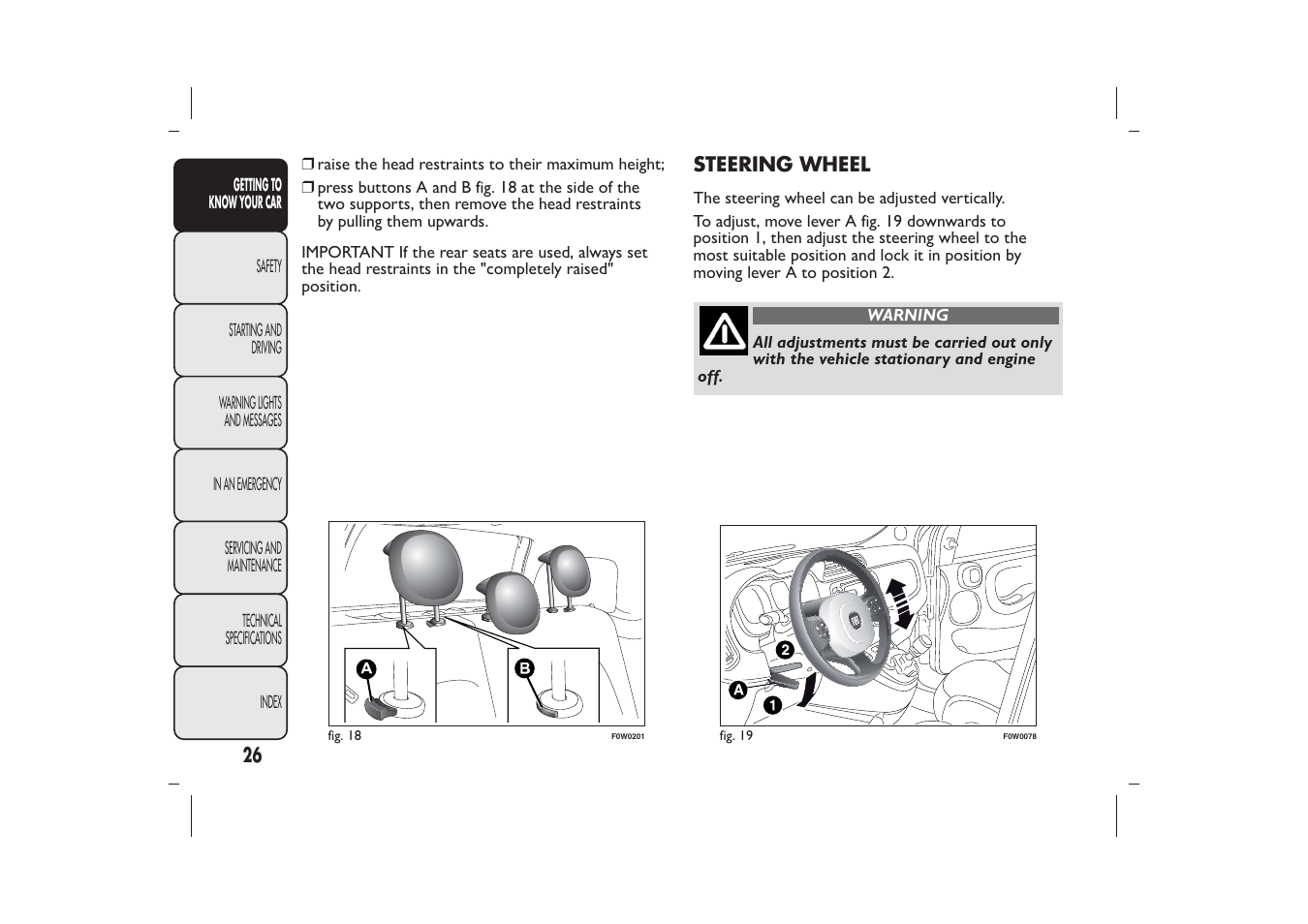 FIAT Panda User Manual | Page 30 / 268