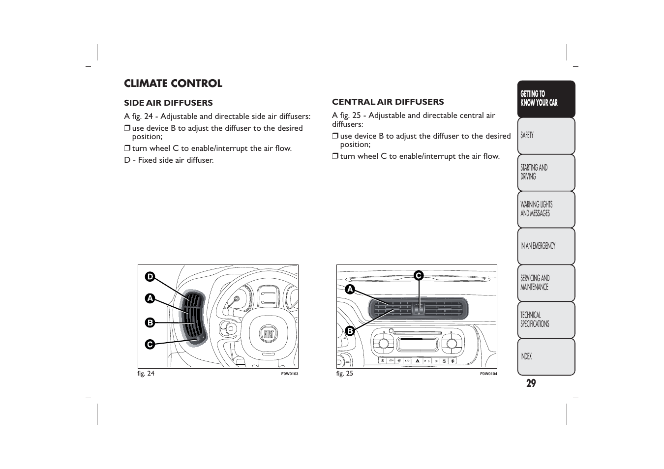 FIAT Panda User Manual | Page 33 / 268