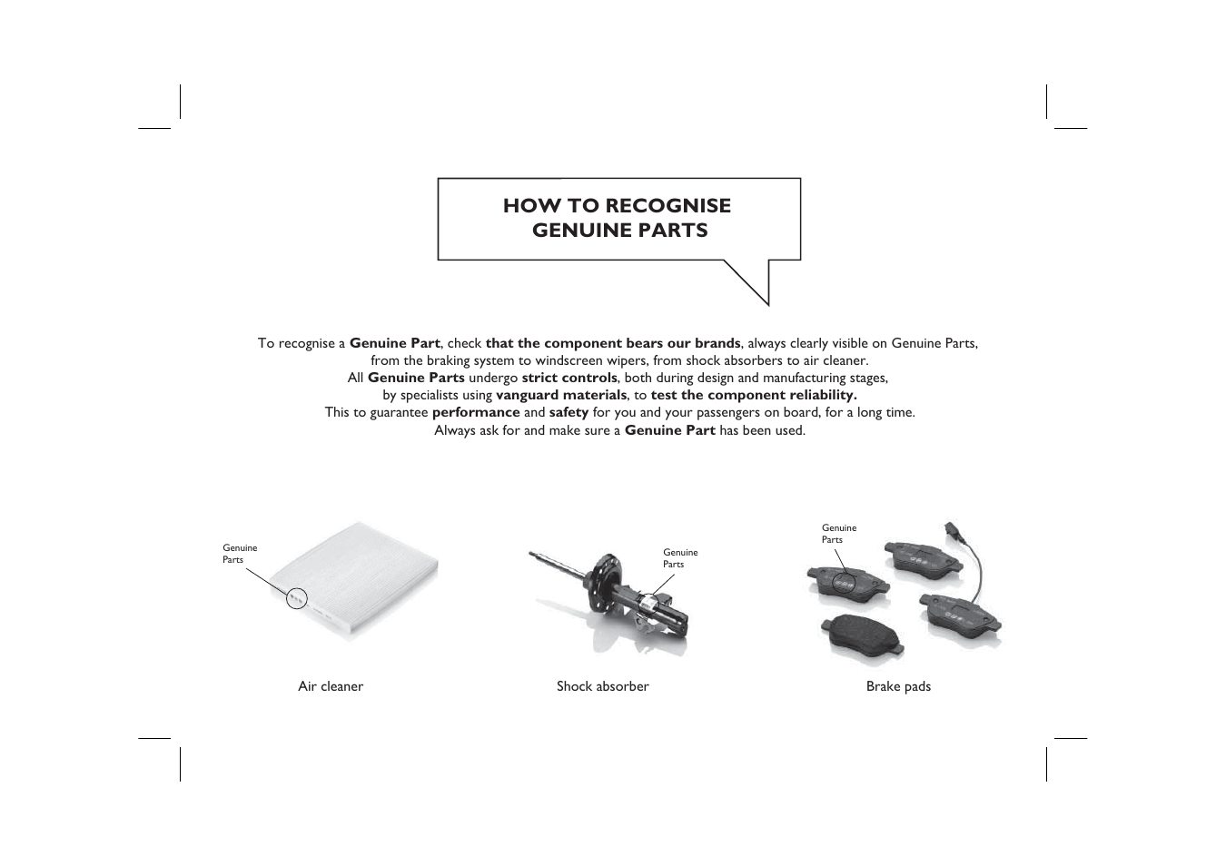 How to recognise genuine parts | FIAT Panda User Manual | Page 4 / 268