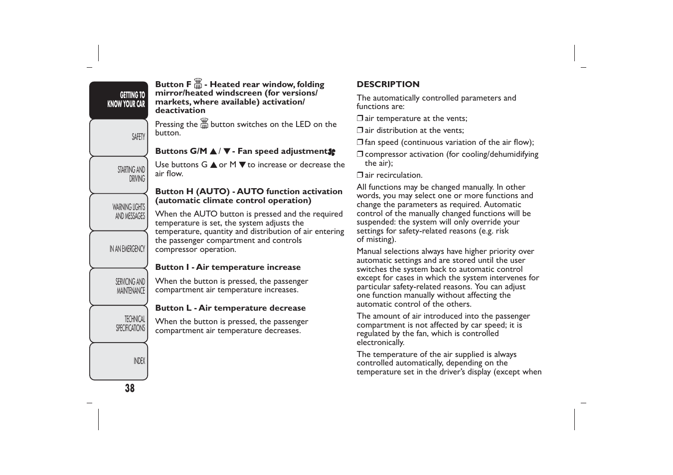 FIAT Panda User Manual | Page 42 / 268