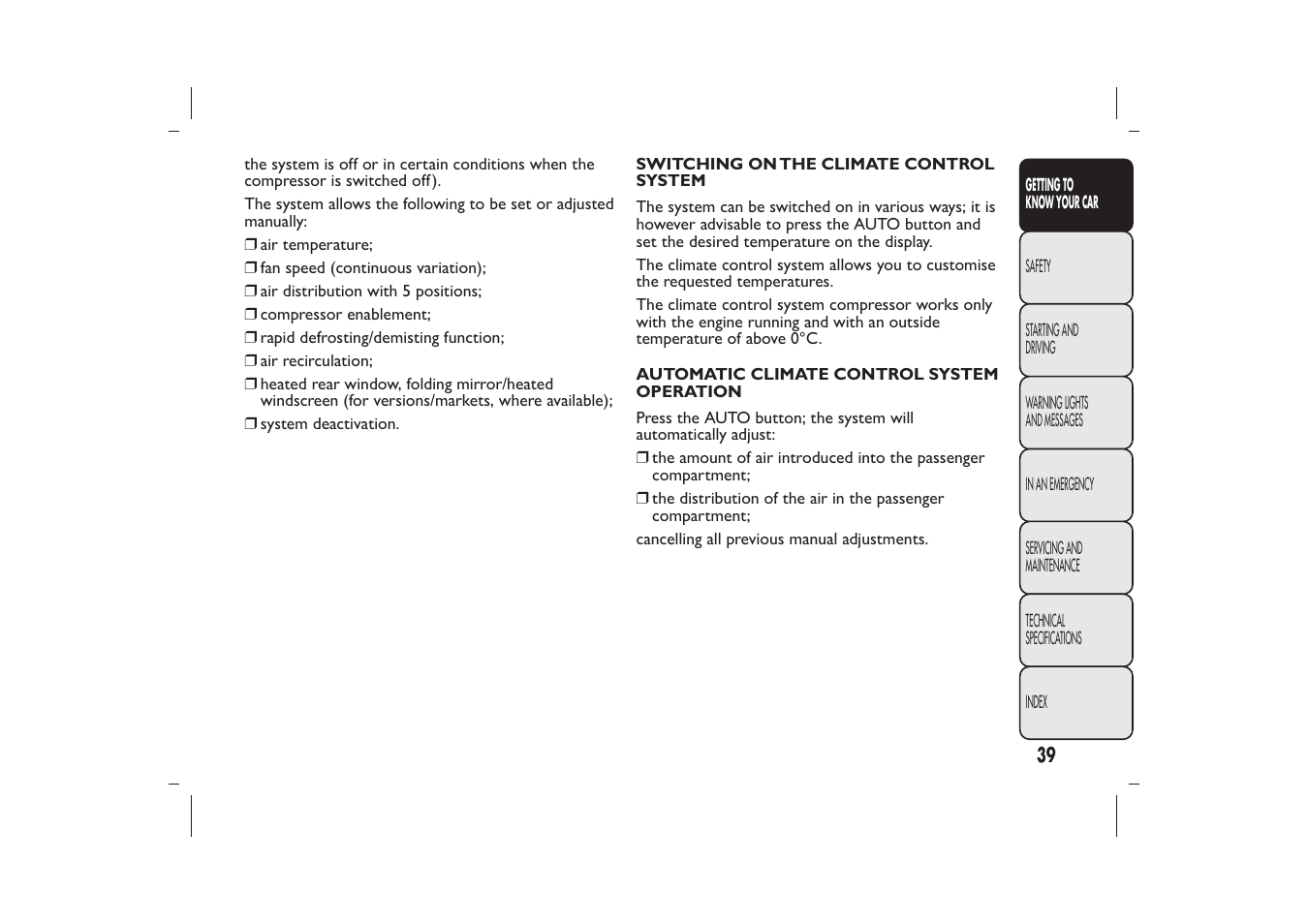 FIAT Panda User Manual | Page 43 / 268