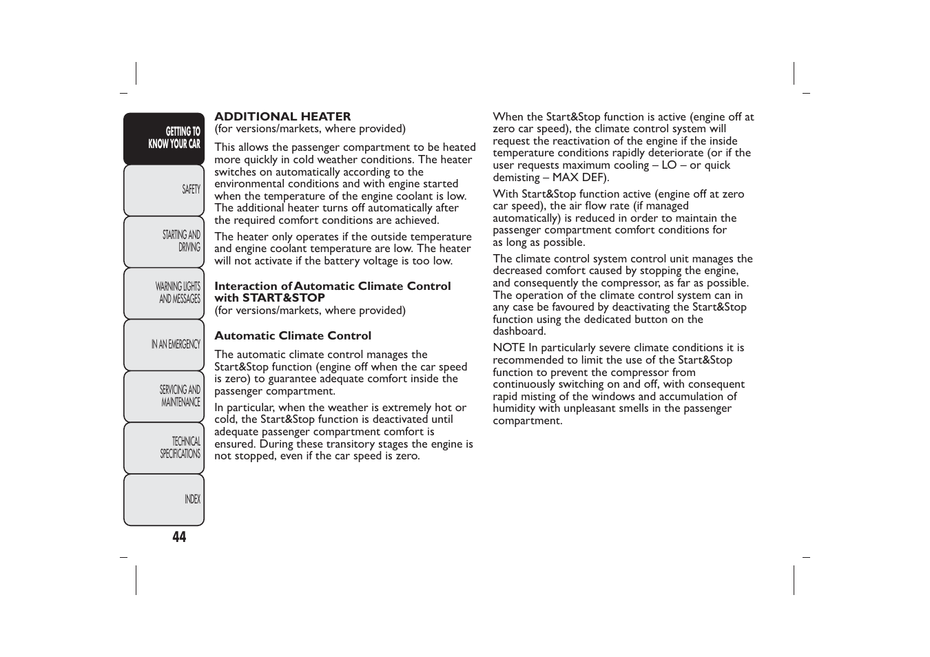 FIAT Panda User Manual | Page 48 / 268