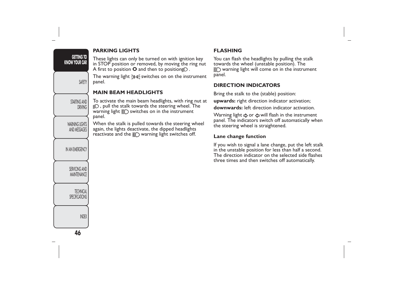 FIAT Panda User Manual | Page 50 / 268