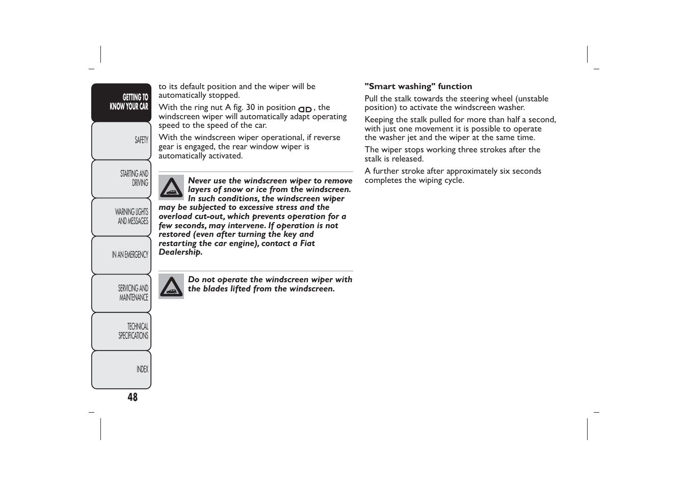 FIAT Panda User Manual | Page 52 / 268