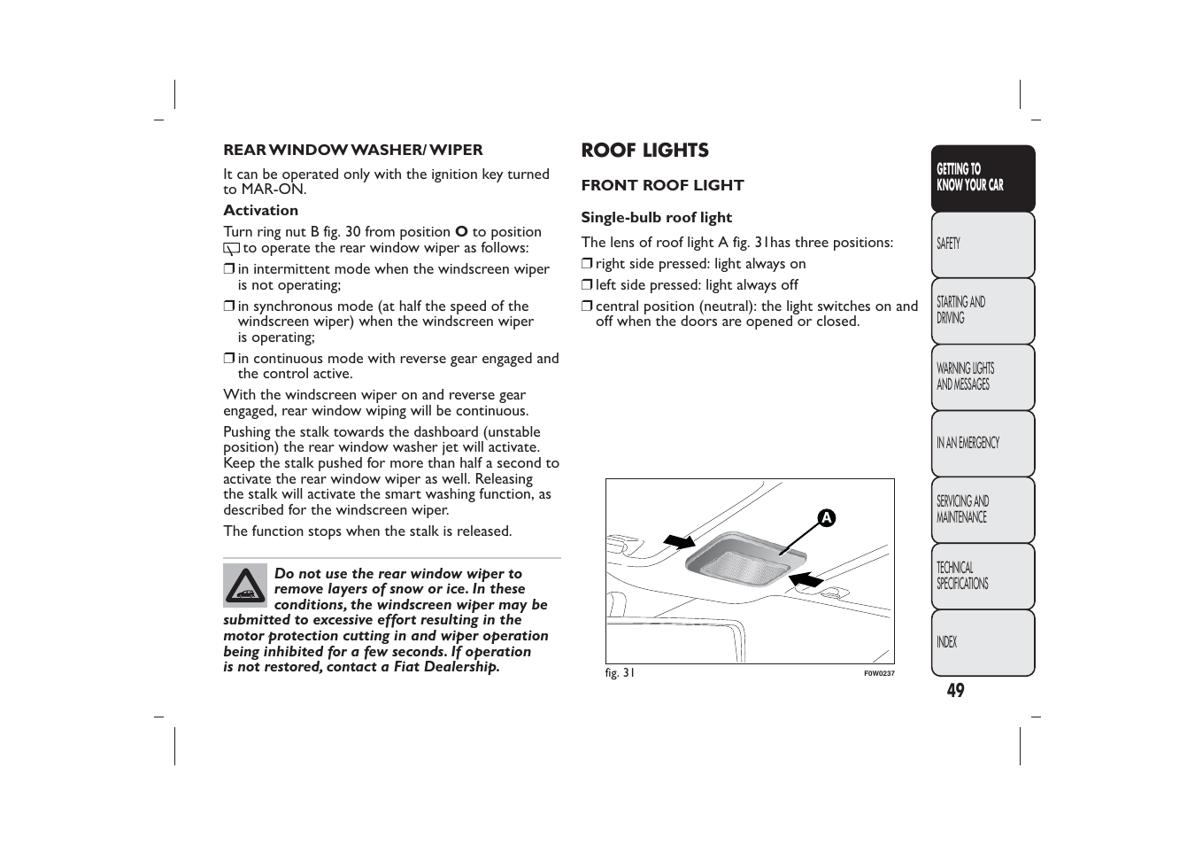 FIAT Panda User Manual | Page 53 / 268