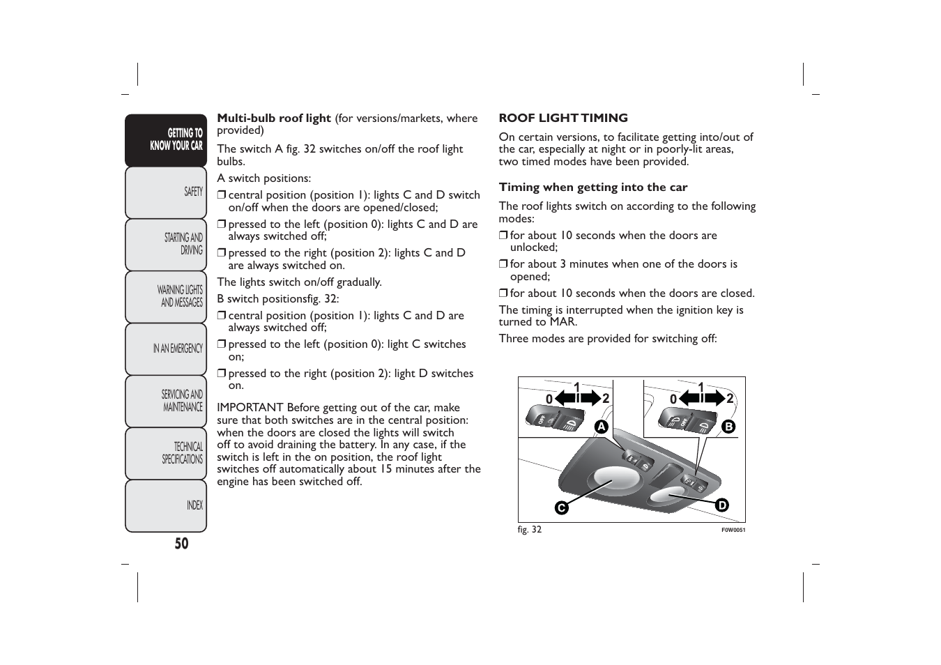 FIAT Panda User Manual | Page 54 / 268